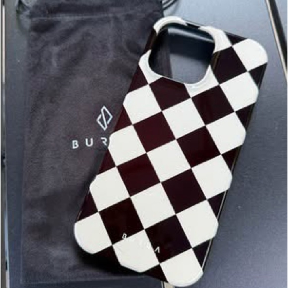 Burga Black and White Checkered Phone Case